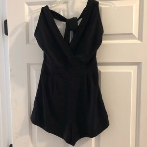 Black Halter Neck Romper